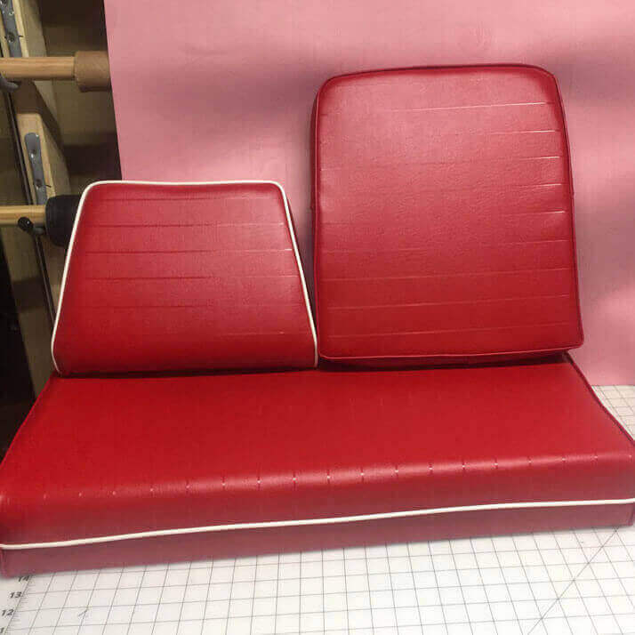 Red vinyl seats