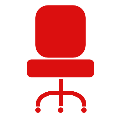 A red office chair icon